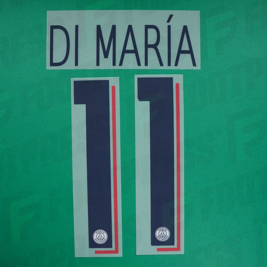 Official Nameset - Paris Saint-Germain, Di Maria, 2019/2020, Third CL, Blue (PSG)
