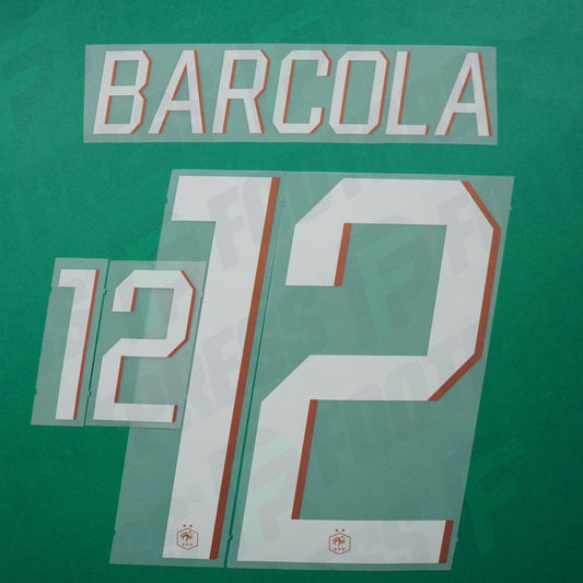 Flocage Officiel - France, Barcola, 2026, Home, Blanc/Doré