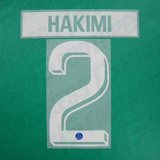 Flocage Officiel - Paris Saint-Germain, Hakimi, 2026/2027, Home LDC, Blanc/Bleu