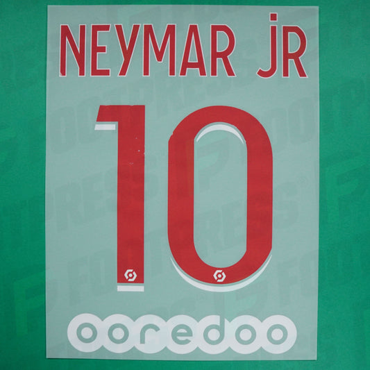 Flocado Oficial - Paris Saint-Germain, Neymar JR, 2020/2021, Local, Rojo/Blanco (PSG)