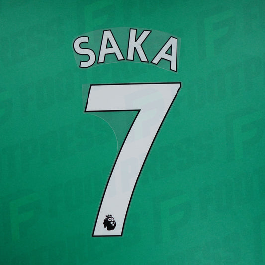 Official Nameset - Arsenal, Saka, 2019-2023, Premier League, White