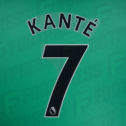 Official Nameset - Chelsea, Kanté, 2019-2023, Premier League, Black