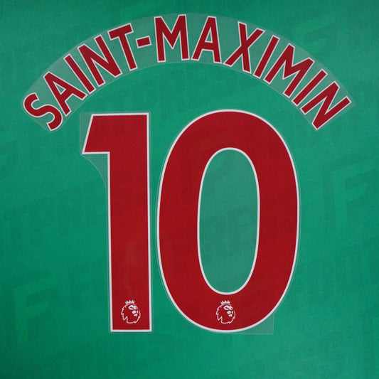 Official Nameset - Newcastle, Saint-Maximin, 2019-2023, Premier League, Red