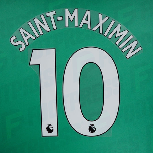 Official Nameset - Newcastle, Saint-Maximin, 2019-2023, Premier League, White