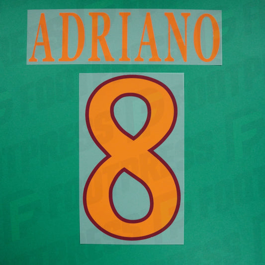 Flocado Oficial - AS Roma, Adriano, 2010/2011, Tercera, Naranja