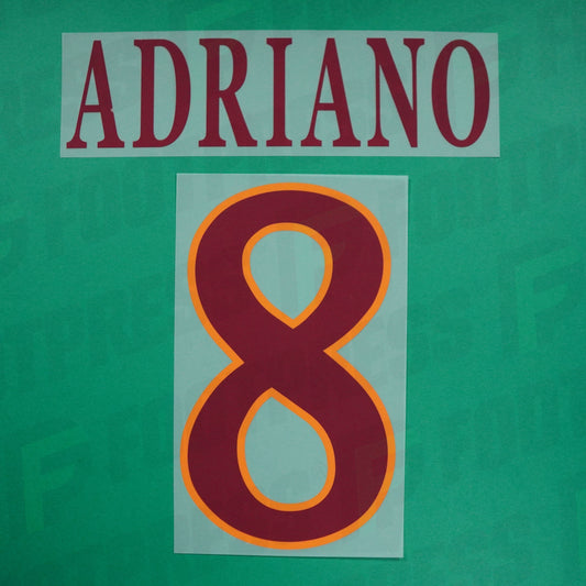 Flocado oficial - AS Roma, Adriano, 2010/2011, Visitante, Burdeos