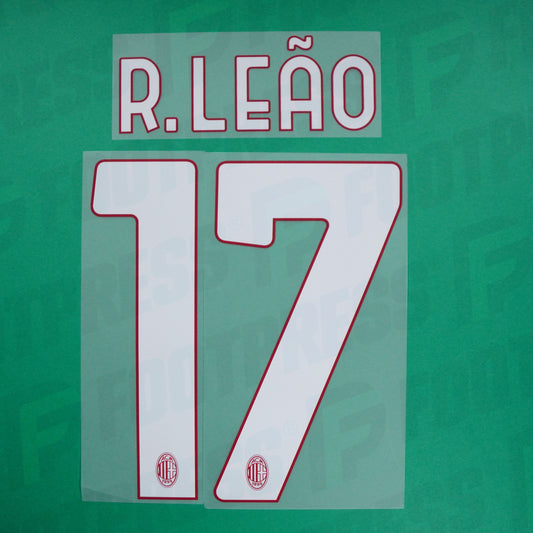 Official Nameset - AC Milan, Leao, 2022/2023, Home, White