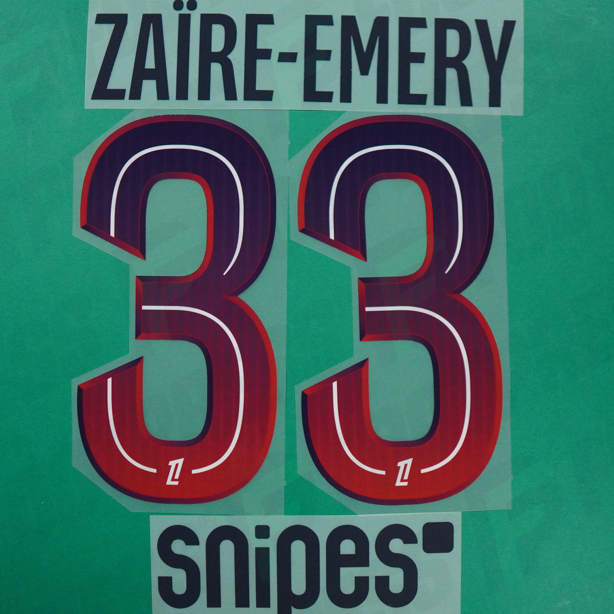 Flocage Officiel - Paris Saint-Germain, Zaire-Emery, 2026/2027, Away + Snipes, Bleu foncé/Rouge
