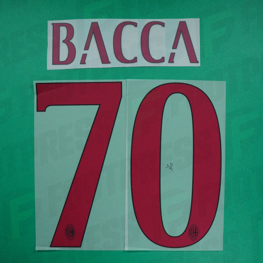 Official Nameset - Ac Milan, Bacca, 2015/2016, Away, Red