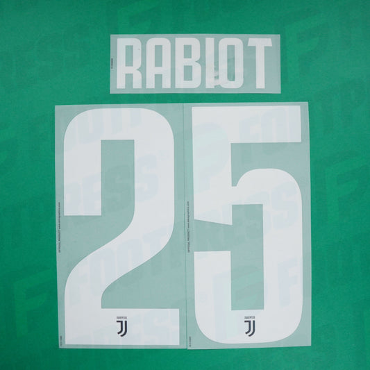 Flocage Officiel - Juventus Turin, Rabiot, 2019/2020, Home, Blanc