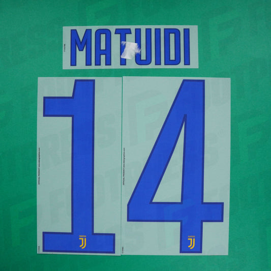 Official Nameset - Juventus Turin, Matuidi, 2017/2018, Away, Blue