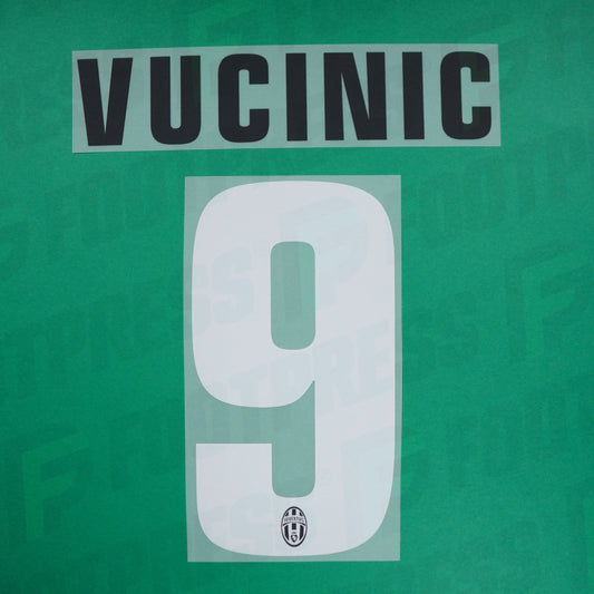 Official Flocking - Juventus, Vucinic, 2012/2013, Home, Black/White