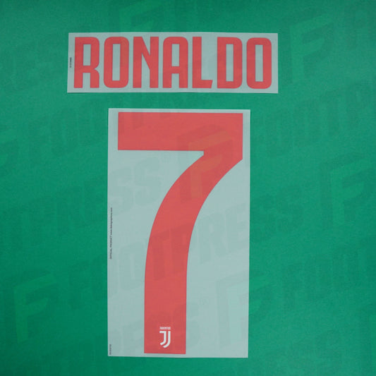 Flocado Oficial - Juventus Turin, Ronaldo, 2019/2020, Visitante, Rojo