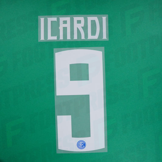 Official Nameset - Inter Milan, Icardi, 2018/2019, Home, White
