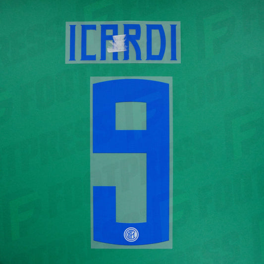 Official Nameset - Inter Milan, Icardi, 2018/2019, Away, Blue