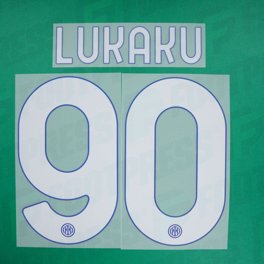 Official Nameset - Inter Milan, Lukaku, 2022/2023, Home, White