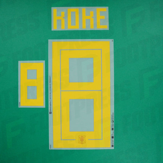 Flocado oficial - España, Koke, WC 2018, Local, Amarillo,