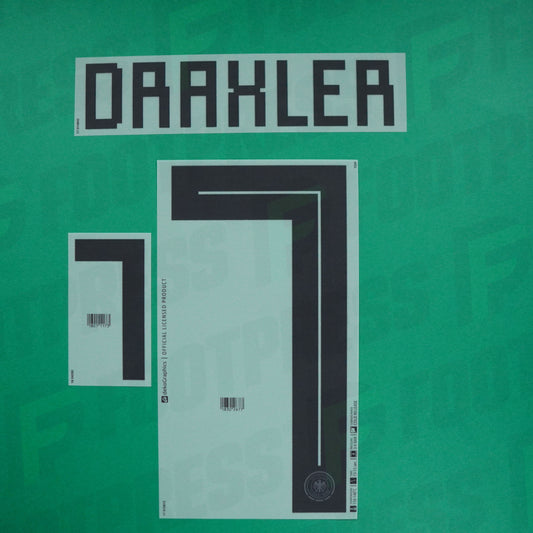 Official Nameset - Germany, Draxler, WC 2018, Home, Black