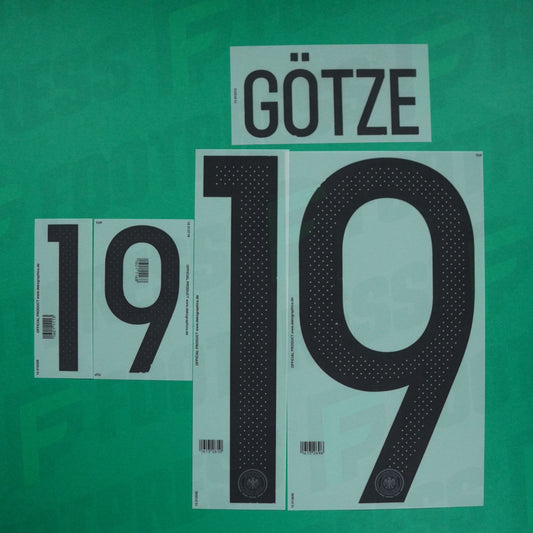 Official Nameset - Germany, Gotze, Euro 2016, Home, Black,
