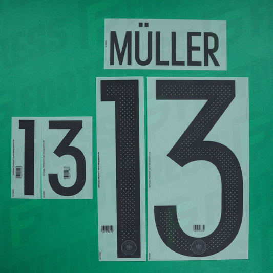 Official Nameset - Germany, Muller, Euro 2016, Home, Black