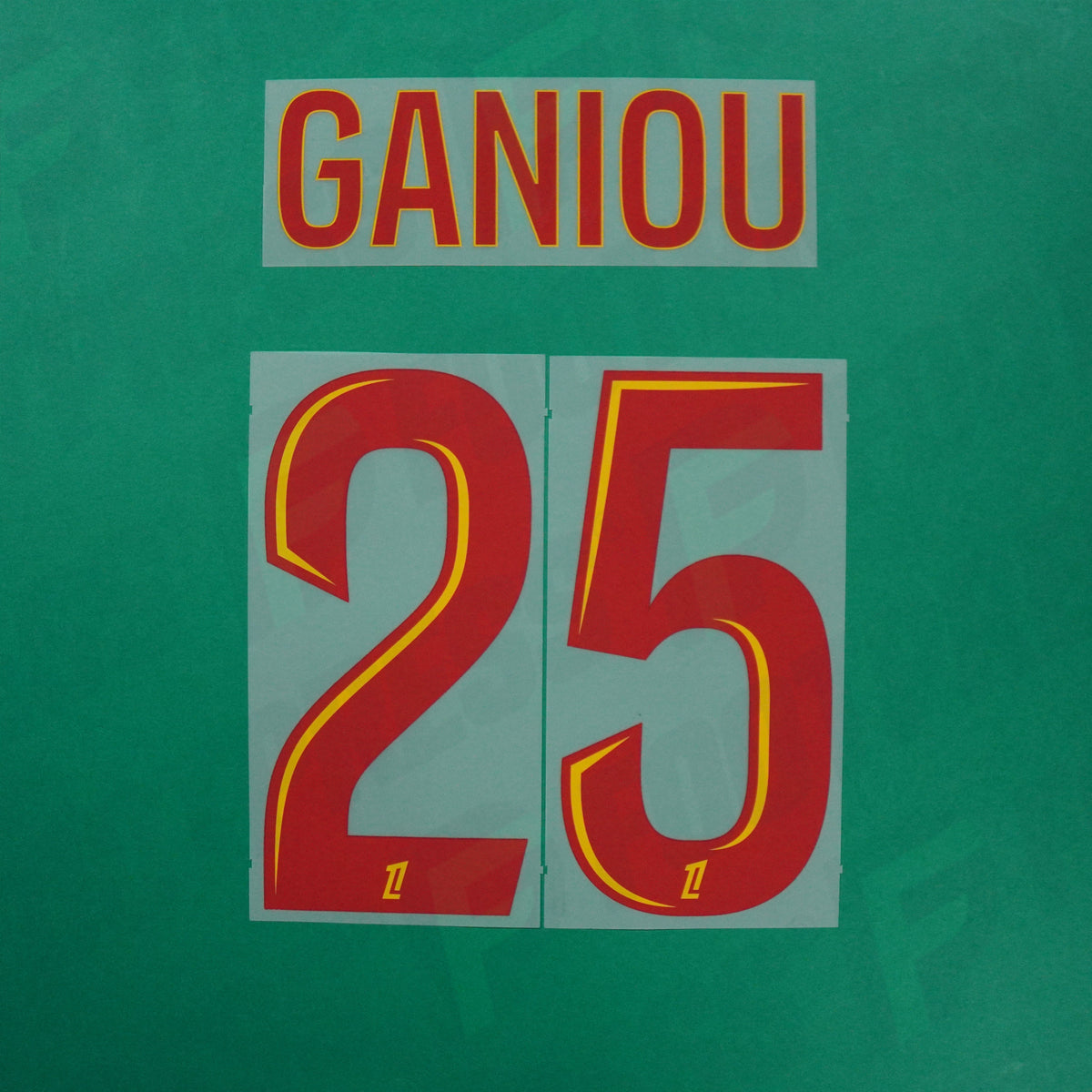Flocage Officiel - RC Lens, Ganiou, 2025/2026 2026/2027, Home, Rouge/Jaune