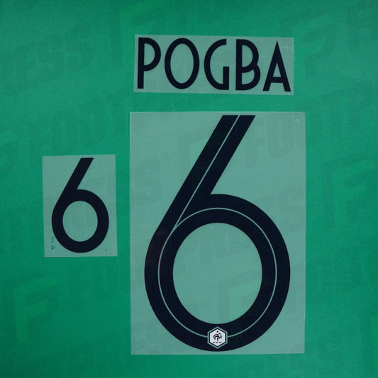 Official Nameset - France, Pogba, 1 star, WC 2018, Away, Blue