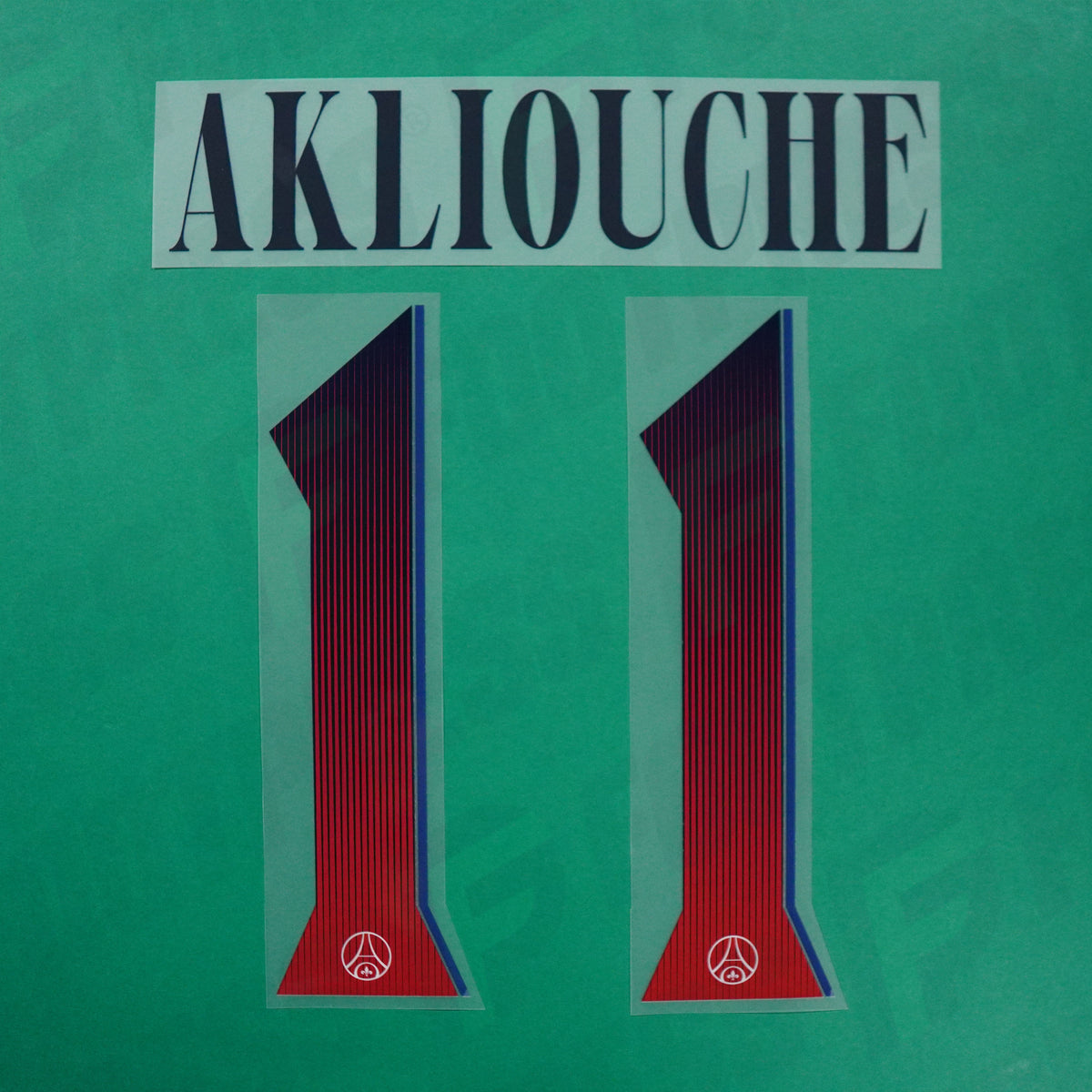 Flocage Officiel - Paris Saint-Germain, Akliouche, 2026/2027, Away LDC, Bleu foncé/Rouge