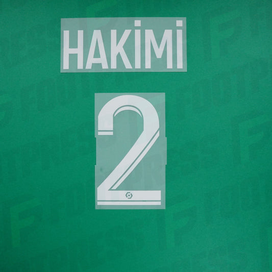 Flocage Officiel - Paris Saint-Germain Enfant, Hakimi, 2022/2023, Home JUNIOR, Blanc (PSG)