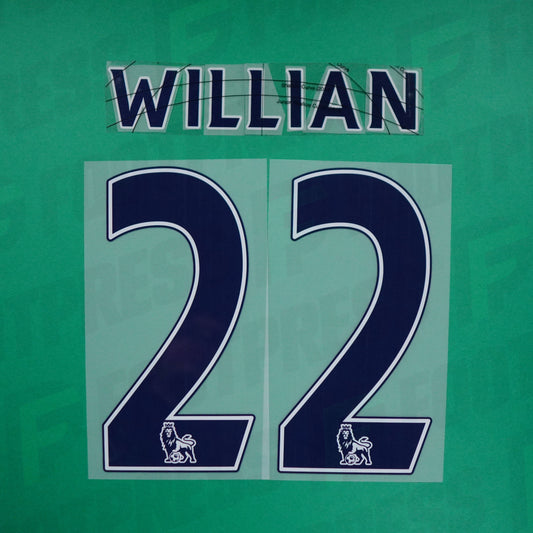 Official Nameset - Chelsea, Willian, 2014/2015 2015/2016, Away/Third, Blue