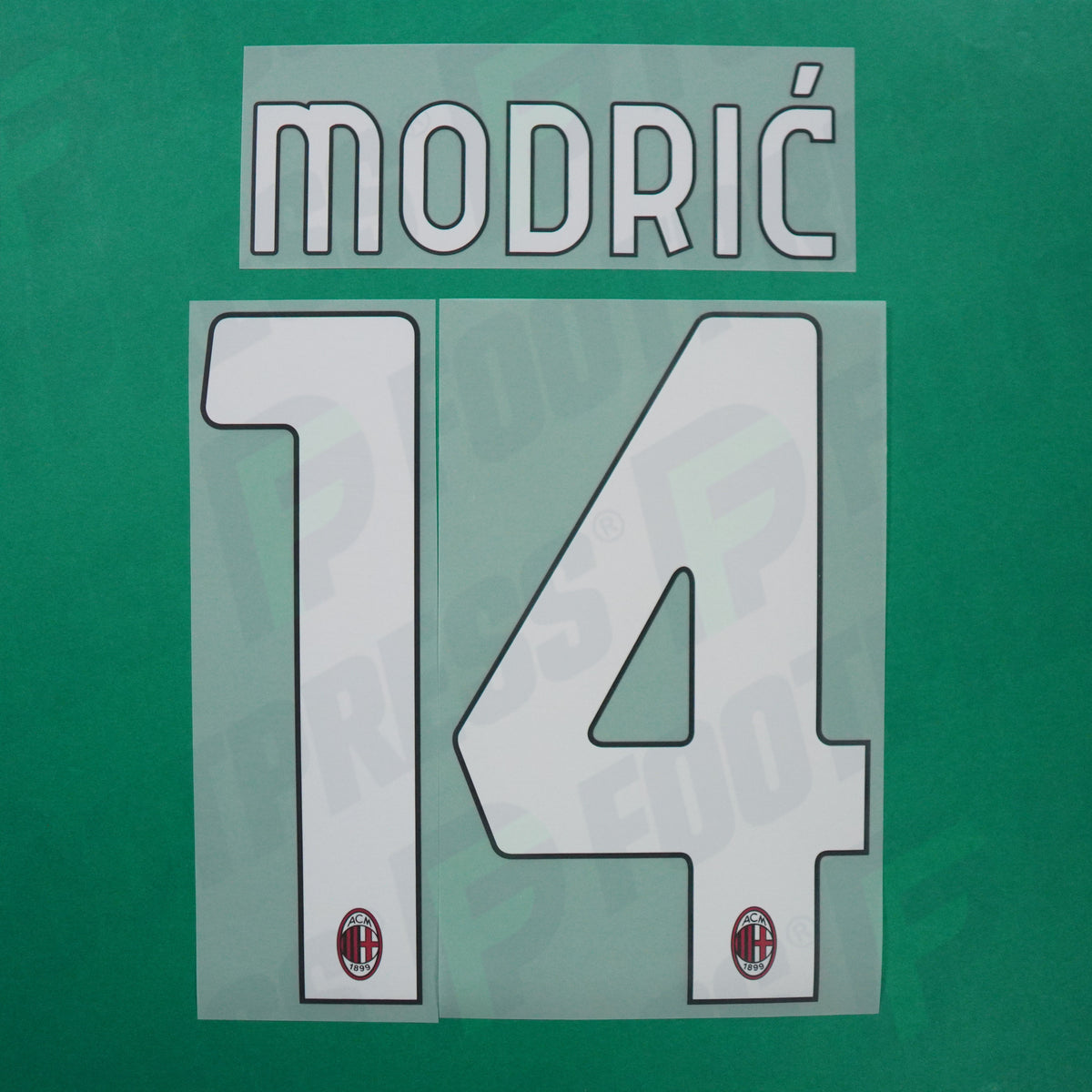 Flocage Officiel - AC Milan, Modrić, 2026/2027, Home, Blanc/Noir