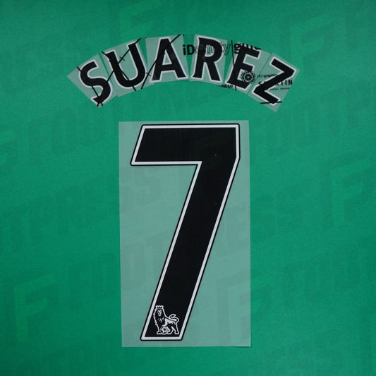 Official Nameset - Liverpool,Suarez,2011/2012,Third,Black,
