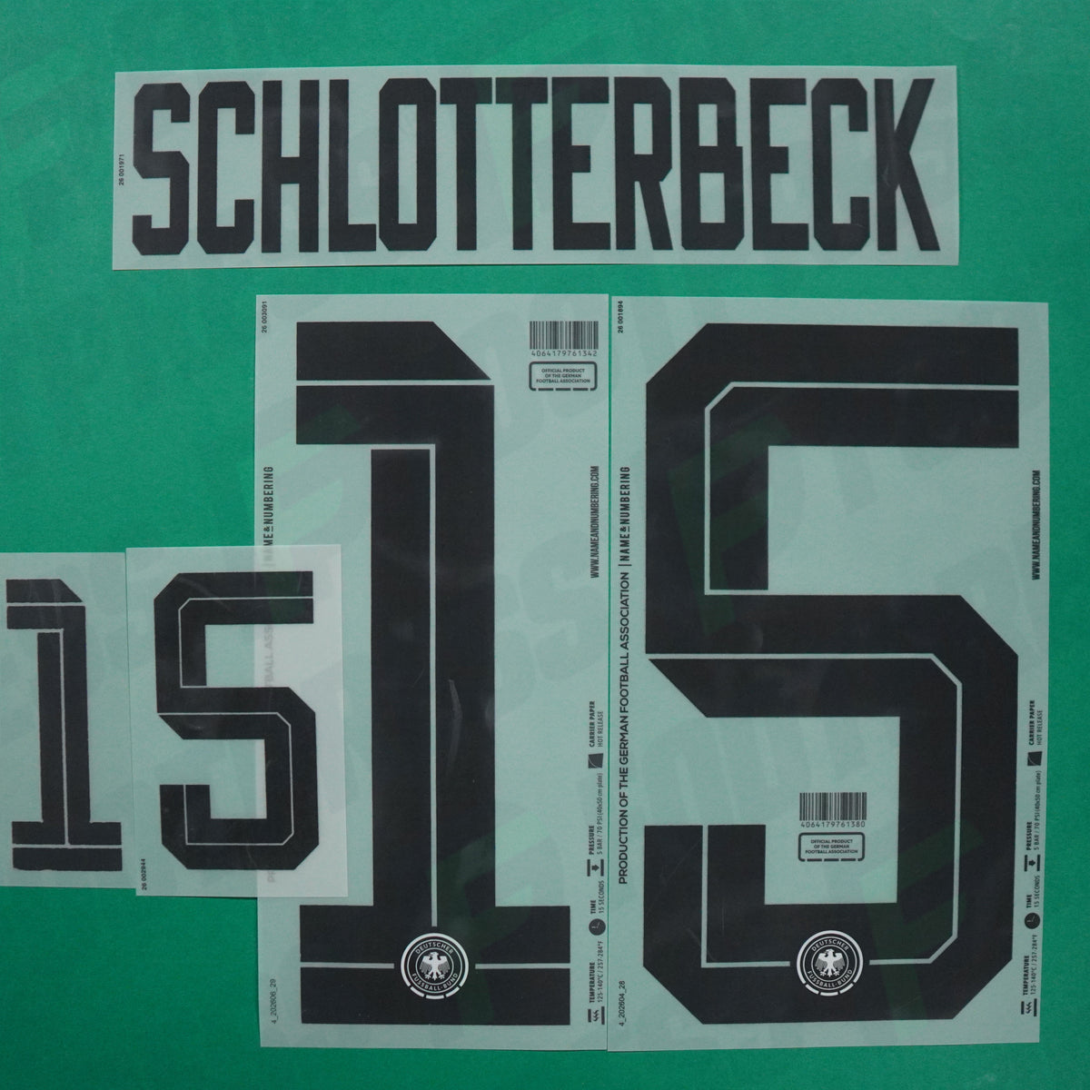 Flocage Officiel - Allemagne, Schlotterbeck, 2026, Home, Noir