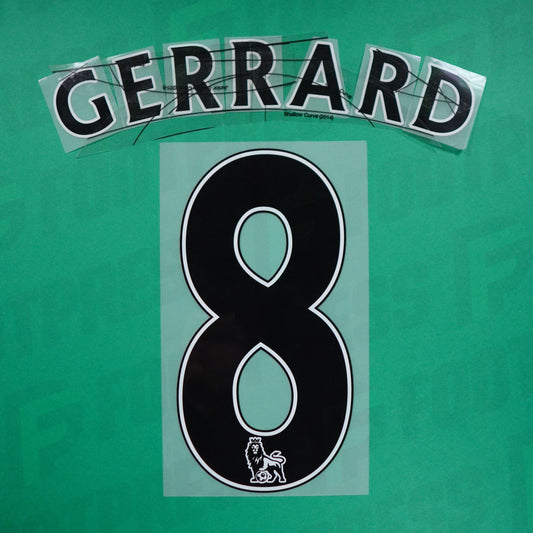 Official Nameset- Liverpool, Gerrard, 2010-2015, Home, Black