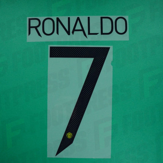 Flocado Oficial - Manchester United, Ronaldo, 2022/2023, Tercera Europa, Negro/Verde