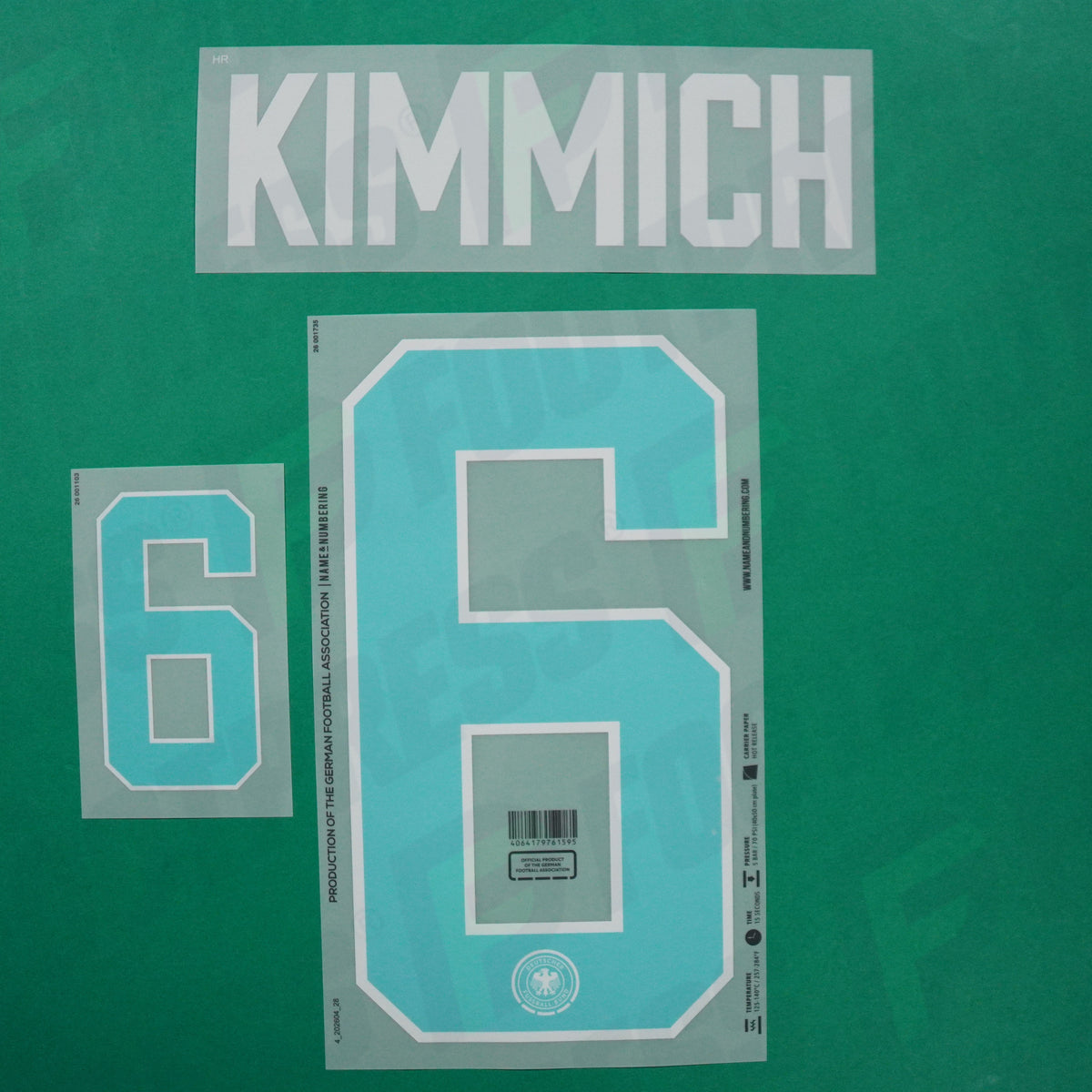 Flocage Officiel - Allemagne, Kimmich, 2026, Away, Blanc/Turquoise