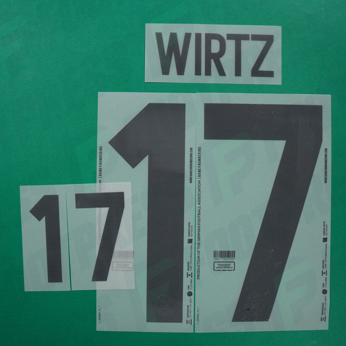 Flocage Officiel - Allemagne, Wirtz, 2025, 125 Years, Noir