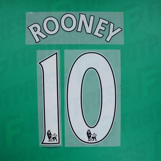 Official Nameset - Manchester United, Rooney, 2016/2017, Away, Black