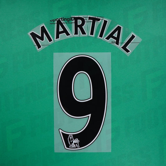 Official Nameset - Manchester United, Martial 9, 2015/2016, Away, Black