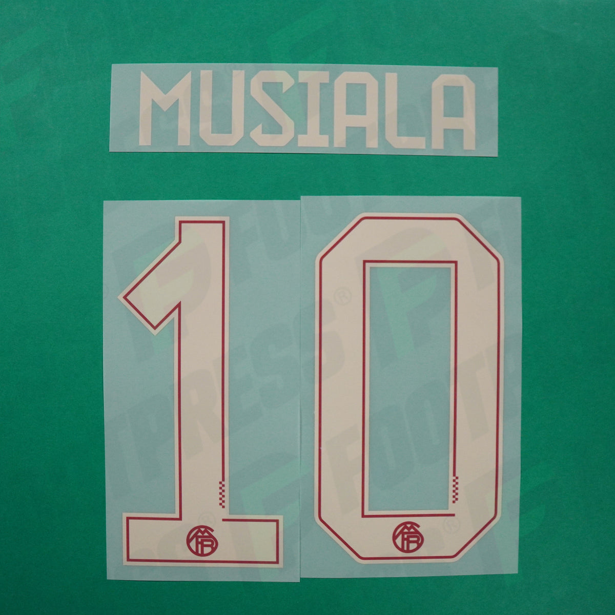 Flocage Officiel - Bayern Munich, Musiala, 2025/2026, UCL/Third, Beige/Rouge
