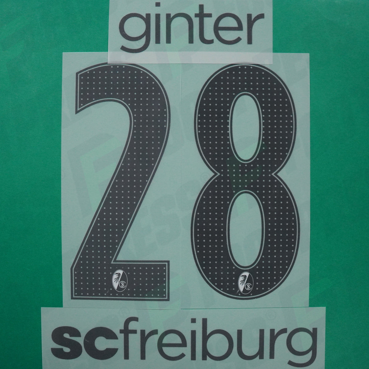 Flocage Officiel - SC Freiburg, Ginter, 2025/2026, Home, Noir