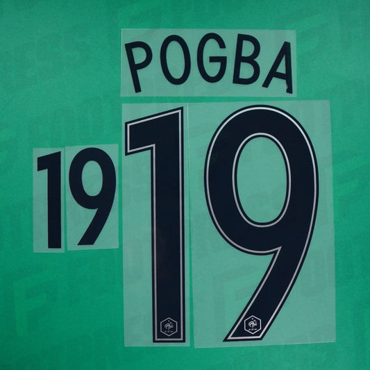 Flocado Oficial - Francia, Pogba n°19, Euro 2016, Visitante, Azul