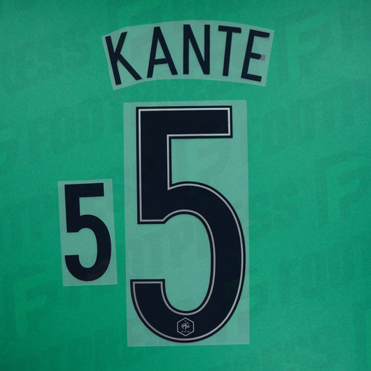 Flocado Oficial - Francia, Kanté, Eurocopa 2016, Visitante, Azul,