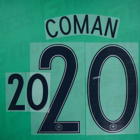 Flocado Oficial - Francia, Coman, Eurocopa 2016, Visitante, Azul,