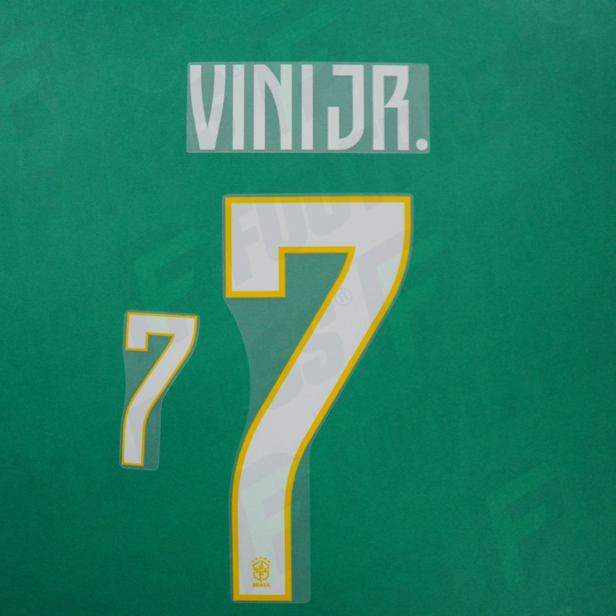 Flocage Officiel - Brésil, Vinicius JR, 2026, Away, Blanc/Jaune