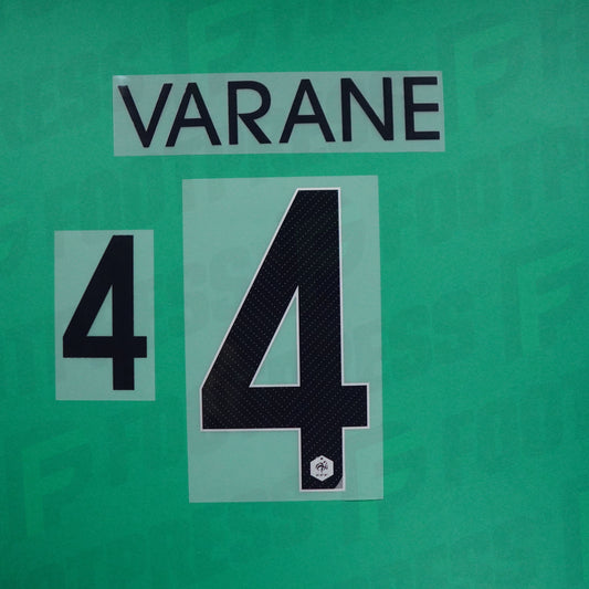 Official Nameset - France CHILD, Varane, WC 2014, Away JUNIOR, Blue