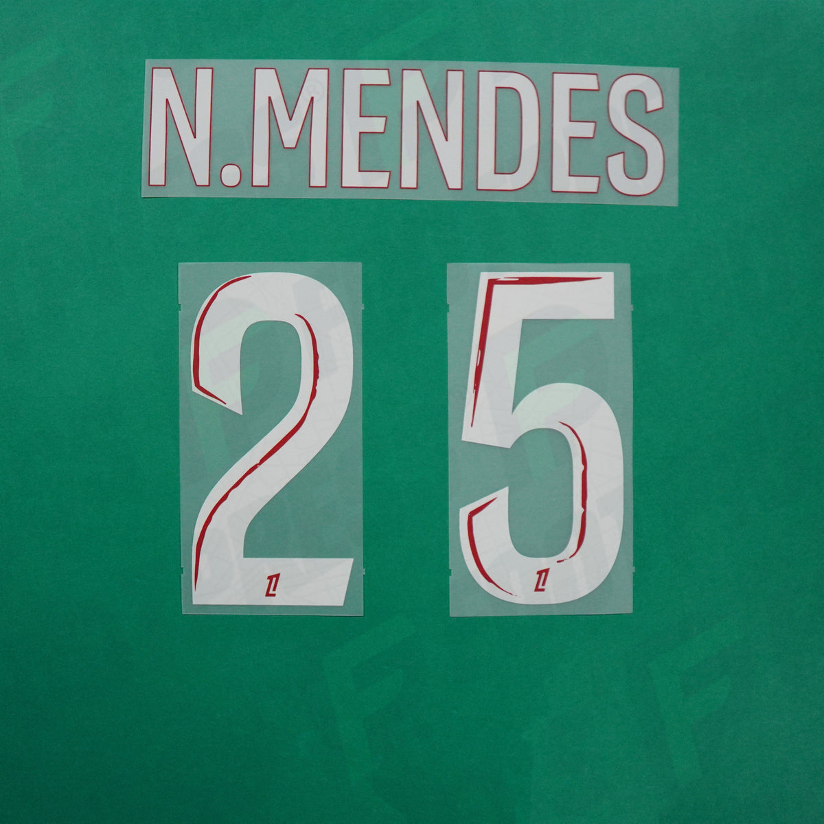 Flocage Officiel - Paris Saint-Germain ENFANT, Nuno Mendes, 2024/2025, Home JUNIOR, Blanc/Rouge
