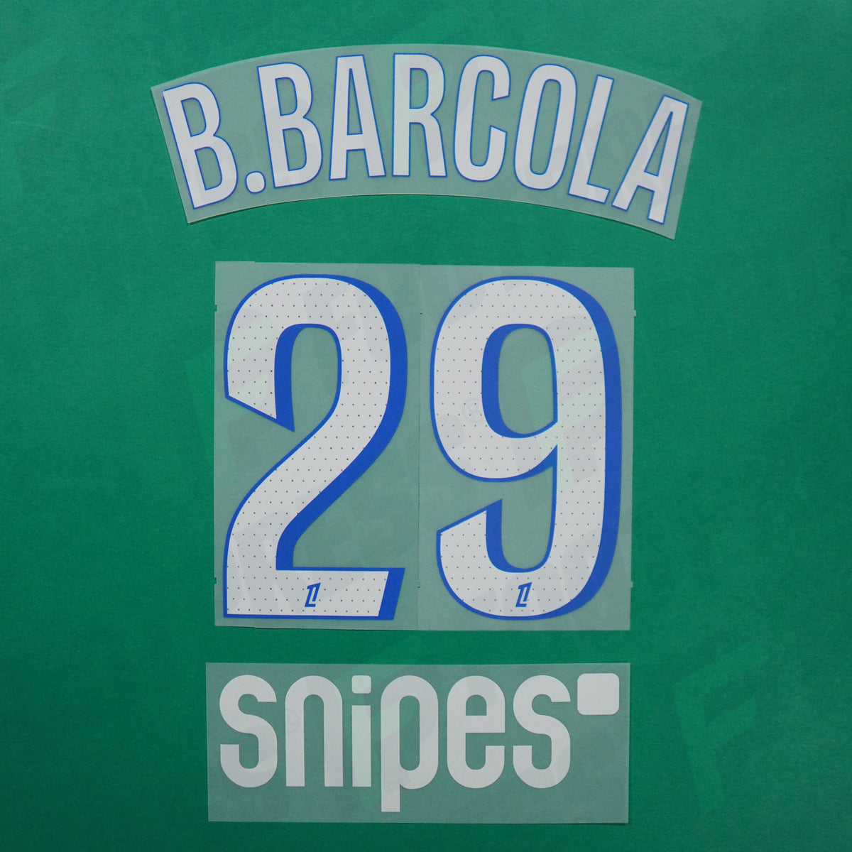 Flocage Officiel - Paris Saint-Germain ENFANT, Barcola, 2025/2026, Third L1 JUNIOR, Blanc/Bleu