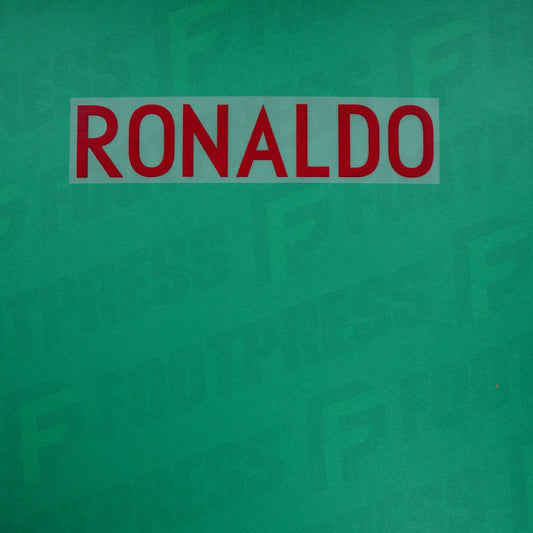 Flocado Oficial - Portugal, Ronaldo, 2018, Visitante, Rojo