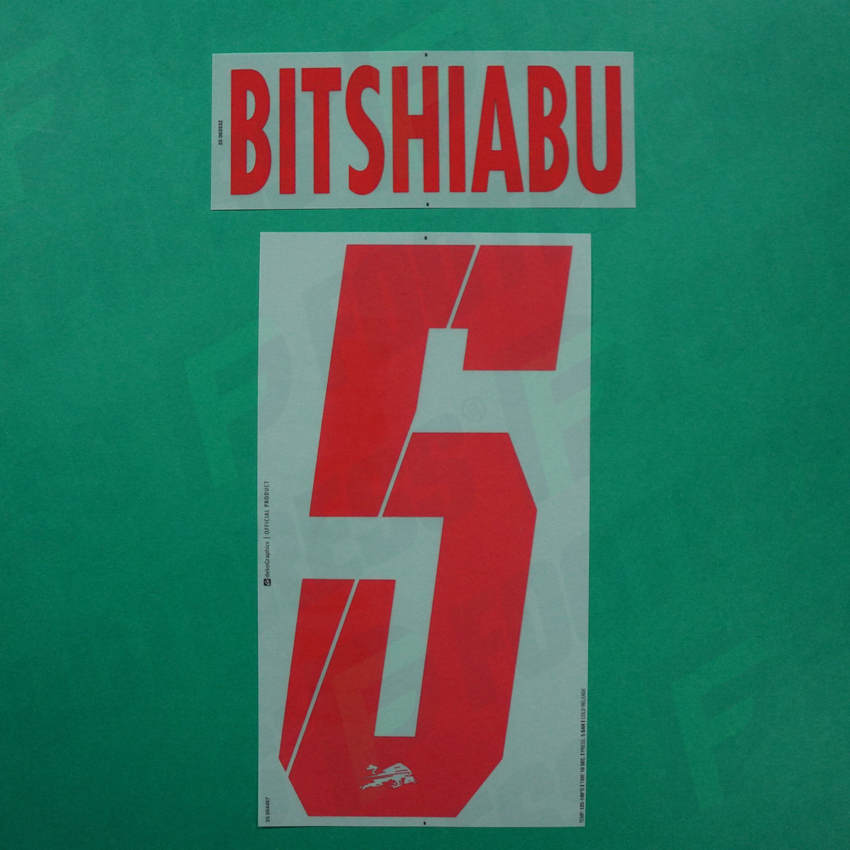 Flocage Officiel - RB Leipzig, Bitshiabu, 2025/2026, Home, Rouge