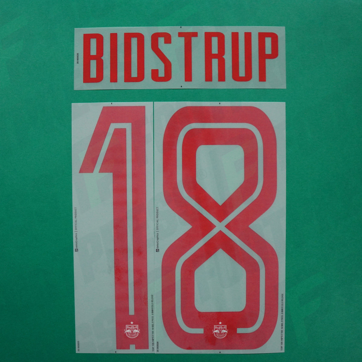 Flocage Officiel - Red Bull Salzbourg, Bidstrup, 2025/2026, Home, Rouge